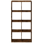 vidaXL Bibliotecă/separator cameră stejar fumuriu 69,5x29x137,5cm lemn vidaXL Bibliotecă/separator cameră stejar fumuriu 69,5x29x137,5cm lemn