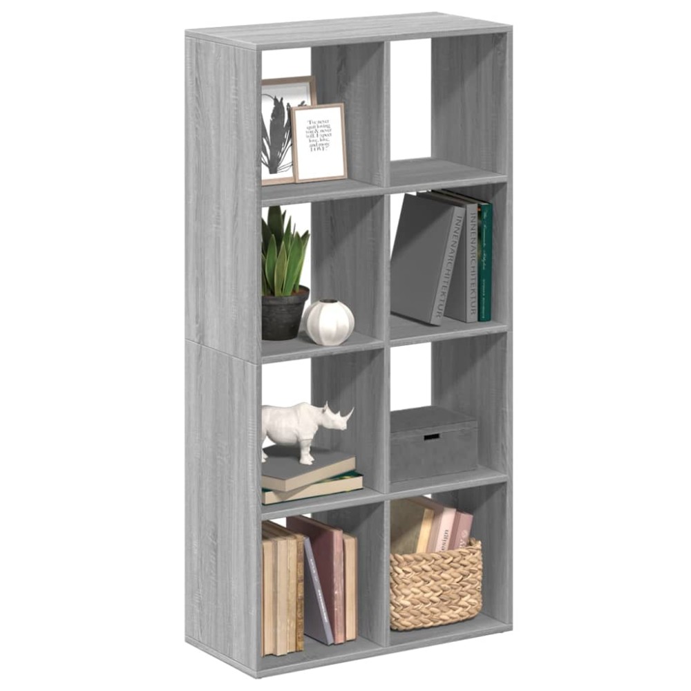 vidaXL Bibliotecă/separator cameră gri sonoma 69,5x29x137,5 cm lemn