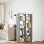 vidaXL Bibliotecă/separator cameră gri sonoma 69,5x29x137,5 cm lemn vidaXL Bibliotecă/separator cameră gri sonoma 69,5x29x137,5 cm lemn