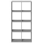 vidaXL Bibliotecă/separator cameră gri sonoma 69,5x29x137,5 cm lemn vidaXL Bibliotecă/separator cameră gri sonoma 69,5x29x137,5 cm lemn