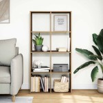 vidaXL Bibliotecă/separator, stejar artizanal, 69,5x29x137,5 cm, lemn vidaXL Bibliotecă/separator, stejar artizanal, 69,5x29x137,5 cm, lemn