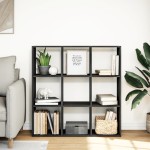 vidaXL Bibliotecă/separator cameră negru 102x29x103,5 cm lemn