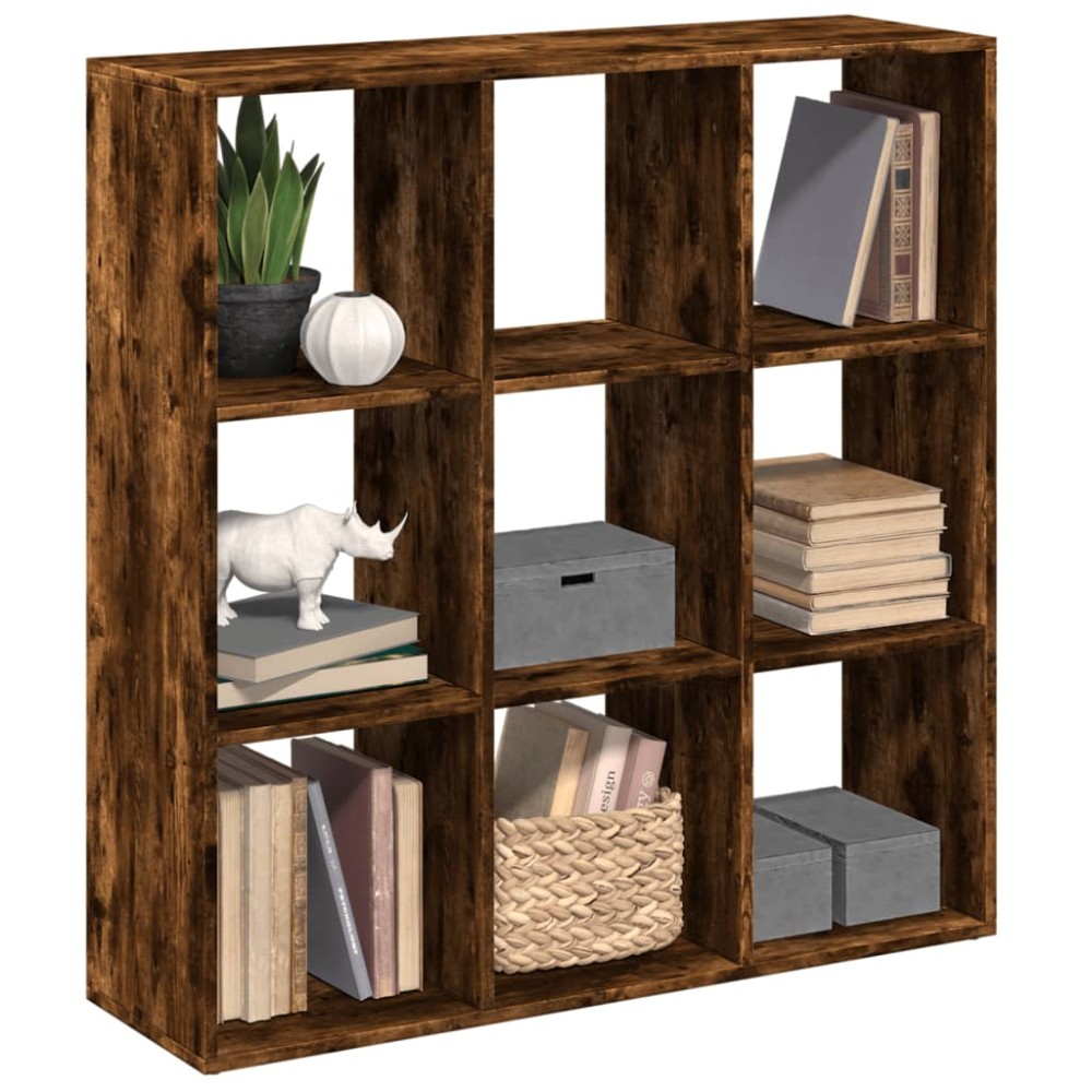 vidaXL Bibliotecă/separator cameră stejar fumuriu 102x29x103,5 cm lemn