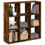 vidaXL Bibliotecă/separator cameră stejar fumuriu 102x29x103,5 cm lemn vidaXL Bibliotecă/separator cameră stejar fumuriu 102x29x103,5 cm lemn