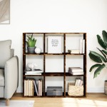 vidaXL Bibliotecă/separator cameră stejar fumuriu 102x29x103,5 cm lemn vidaXL Bibliotecă/separator cameră stejar fumuriu 102x29x103,5 cm lemn