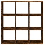 vidaXL Bibliotecă/separator cameră stejar fumuriu 102x29x103,5 cm lemn vidaXL Bibliotecă/separator cameră stejar fumuriu 102x29x103,5 cm lemn