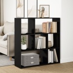 vidaXL Bibliotecă/separator cameră negru 102x29x103,5 cm lemn