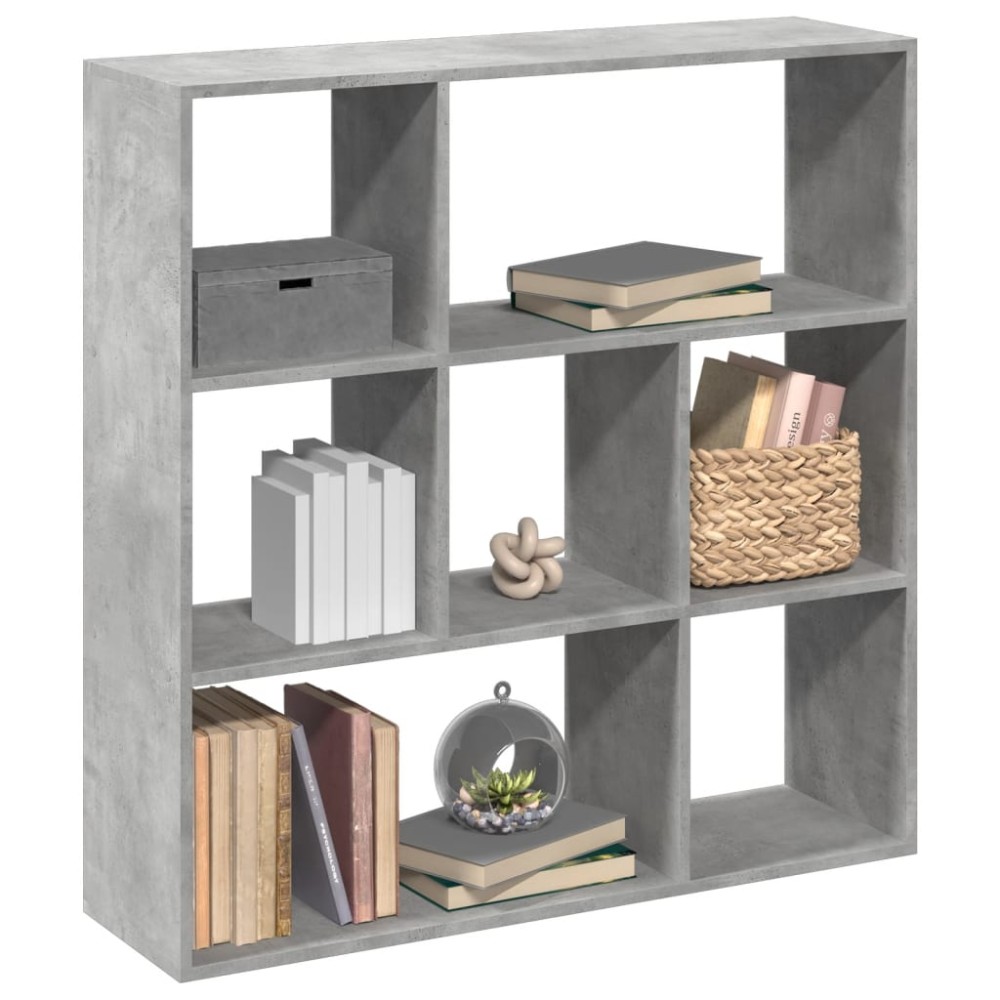 vidaXL Bibliotecă/separator cameră gri beton 102x29x103,5 cm lemn