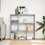 vidaXL Bibliotecă/separator cameră gri beton 102x29x103,5 cm lemn vidaXL Bibliotecă/separator cameră gri beton 102x29x103,5 cm lemn