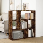 vidaXL Bibliotecă/separator cameră stejar fumuriu 102x29x103,5 cm lemn vidaXL Bibliotecă/separator cameră stejar fumuriu 102x29x103,5 cm lemn