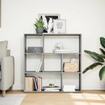 vidaXL Bibliotecă/separator cameră gri sonoma 102x29x103,5 cm lemn vidaXL Bibliotecă/separator cameră gri sonoma 102x29x103,5 cm lemn