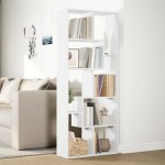 vidaXL Bibliotecă/separator cameră, alb 67x25x161,5 cm lemn prelucrat vidaXL Bibliotecă/separator cameră, alb 67x25x161,5 cm lemn prelucrat