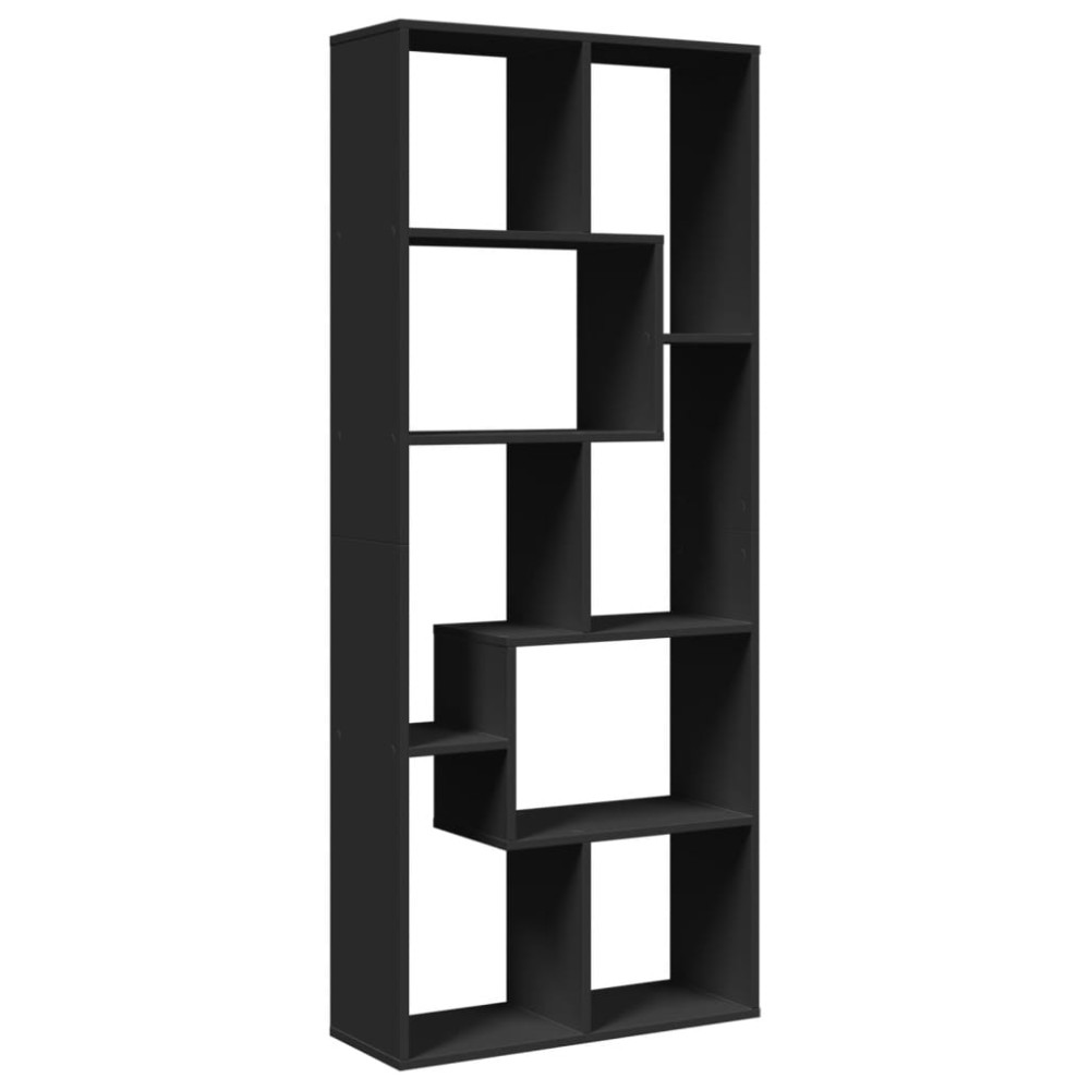 vidaXL Bibliotecă/separator cameră negru 67x25x161,5 cm lemn prelucrat