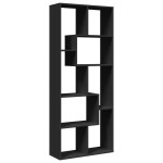 vidaXL Bibliotecă/separator cameră negru 67x25x161,5 cm lemn prelucrat