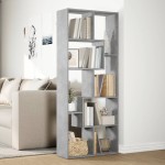 vidaXL Bibliotecă/separator cameră gri beton 67x25x161,5 cm lemn vidaXL Bibliotecă/separator cameră gri beton 67x25x161,5 cm lemn