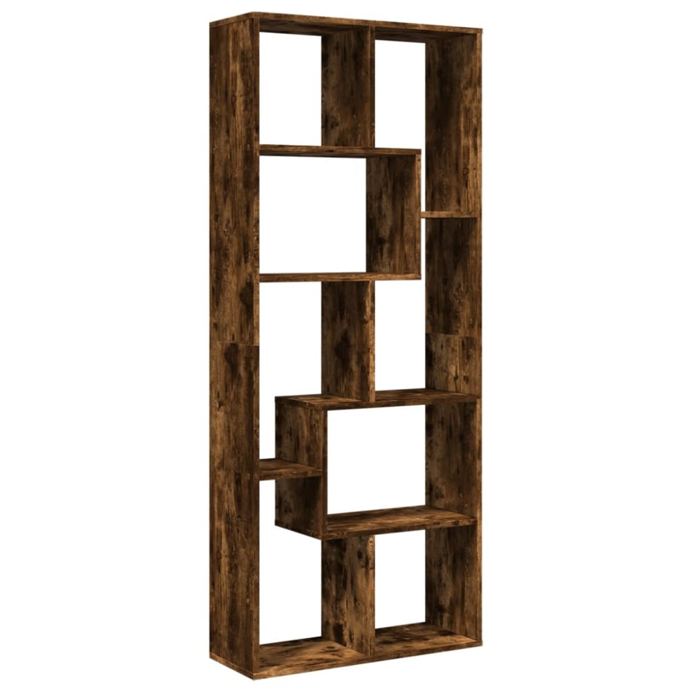 vidaXL Bibliotecă/separator cameră stejar fumuriu 67x25x161,5 cm lemn