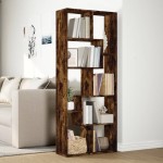 vidaXL Bibliotecă/separator cameră stejar fumuriu 67x25x161,5 cm lemn vidaXL Bibliotecă/separator cameră stejar fumuriu 67x25x161,5 cm lemn