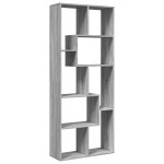 vidaXL Bibliotecă/separator cameră gri sonoma 67x25x161,5 cm lemn vidaXL Bibliotecă/separator cameră gri sonoma 67x25x161,5 cm lemn