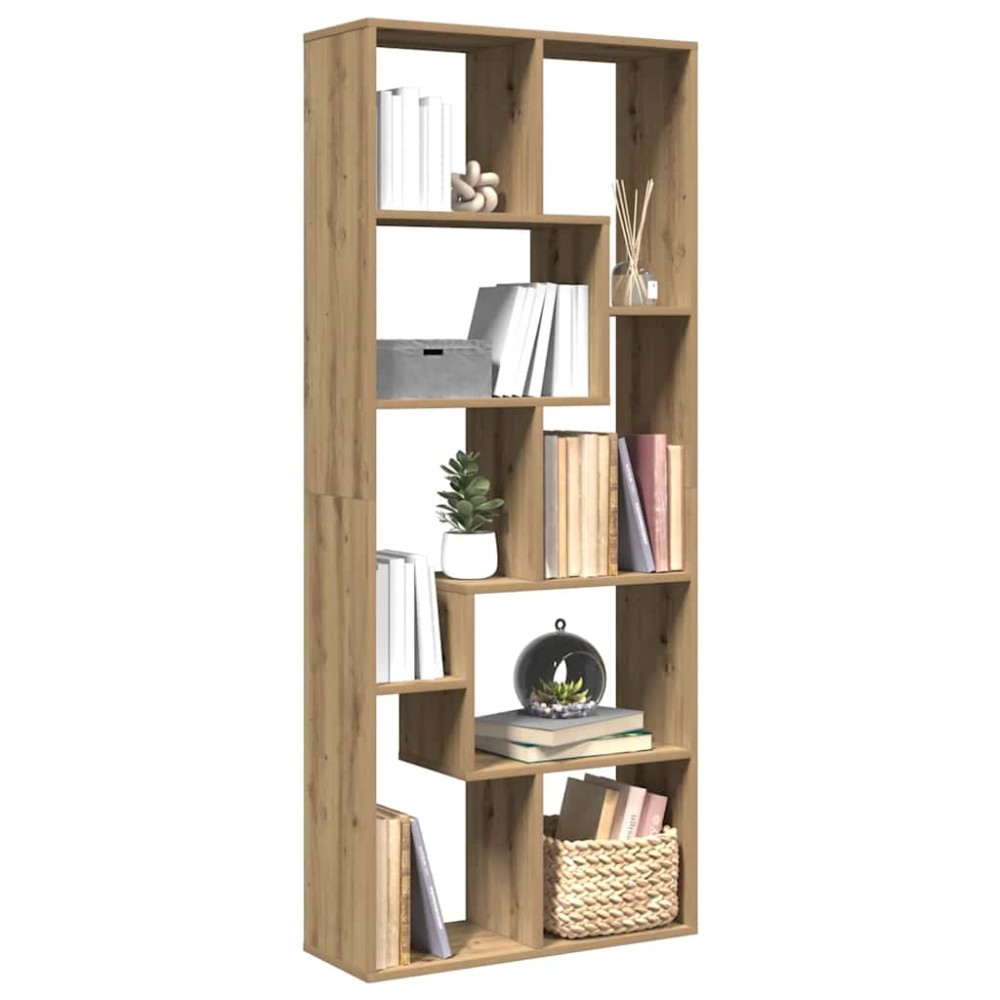 vidaXL Bibliotecă/separator cameră stejar artizanal 67x25x161,5cm lemn