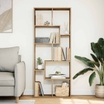 vidaXL Bibliotecă/separator cameră stejar artizanal 67x25x161,5cm lemn vidaXL Bibliotecă/separator cameră stejar artizanal 67x25x161,5cm lemn
