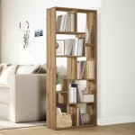 vidaXL Bibliotecă/separator cameră stejar artizanal 67x25x161,5cm lemn vidaXL Bibliotecă/separator cameră stejar artizanal 67x25x161,5cm lemn