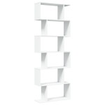 vidaXL Bibliotecă/separator cameră, 6 niveluri, alb, 70x24x193cm, lemn vidaXL Bibliotecă/separator cameră, 6 niveluri, alb, 70x24x193cm, lemn