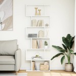 vidaXL Bibliotecă/separator cameră, 6 niveluri, alb, 70x24x193cm, lemn vidaXL Bibliotecă/separator cameră, 6 niveluri, alb, 70x24x193cm, lemn