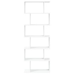 vidaXL Bibliotecă/separator cameră, 6 niveluri, alb, 70x24x193cm, lemn vidaXL Bibliotecă/separator cameră, 6 niveluri, alb, 70x24x193cm, lemn