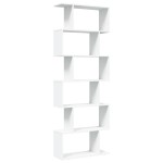 vidaXL Bibliotecă/separator cameră, 6 niveluri, alb, 70x24x193cm, lemn vidaXL Bibliotecă/separator cameră, 6 niveluri, alb, 70x24x193cm, lemn