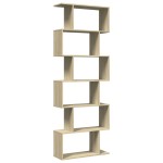 vidaXL Bibliotecă/separator 6 niveluri stejar sonoma 70x24x193 cm lemn