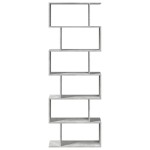 vidaXL Bibliotecă/separator 6 niveluri gri beton 70x24x193 cm lemn vidaXL Bibliotecă/separator 6 niveluri gri beton 70x24x193 cm lemn
