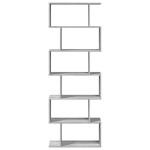 vidaXL Bibliotecă/separator 6 niveluri sonoma gri 70x24x193 cm lemn vidaXL Bibliotecă/separator 6 niveluri sonoma gri 70x24x193 cm lemn