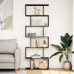vidaXL Bibliotecă/separator 6 niveluri stejar maro 70x24x193 cm lemn