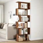 vidaXL Bibliotecă/separator 6 niveluri lemn vechi 70x24x193 cm lemn vidaXL Bibliotecă/separator 6 niveluri lemn vechi 70x24x193 cm lemn