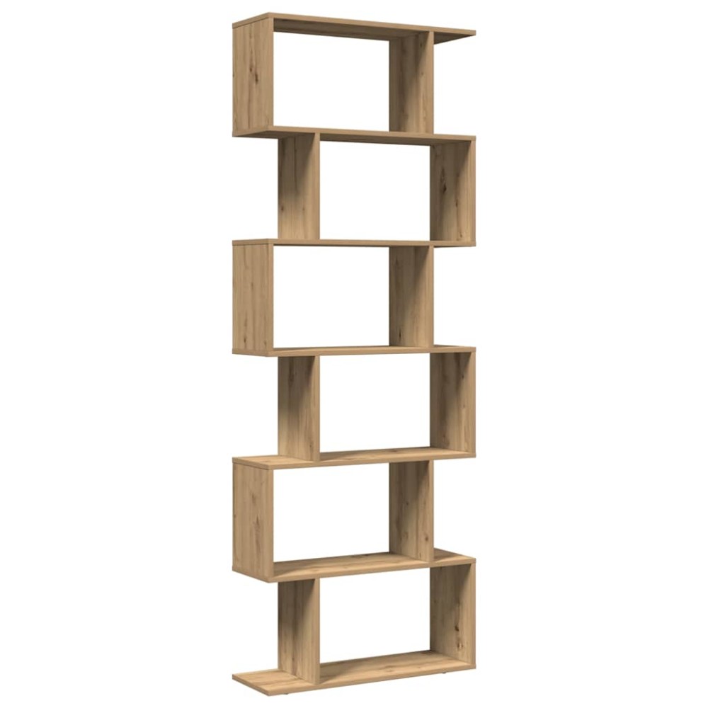 vidaXL Bibliotecă/separator 6 nivel stejar artizanal 70x24x193 cm lemn