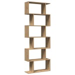 vidaXL Bibliotecă/separator 6 nivel stejar artizanal 70x24x193 cm lemn