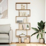 vidaXL Bibliotecă/separator 6 nivel stejar artizanal 70x24x193 cm lemn
