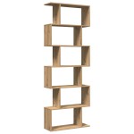 vidaXL Bibliotecă/separator 6 nivel stejar artizanal 70x24x193 cm lemn