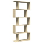 vidaXL Bibliotecă/separator 5 niveluri stejar sonoma 70x24x161 cm lemn vidaXL Bibliotecă/separator 5 niveluri stejar sonoma 70x24x161 cm lemn