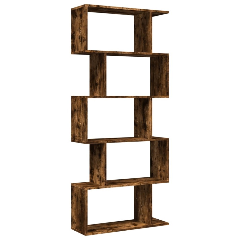 vidaXL Bibliotecă/separator 5 niveluri stejar fumuriu 70x24x161cm lemn