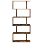 vidaXL Bibliotecă/separator 5 niveluri stejar fumuriu 70x24x161cm lemn vidaXL Bibliotecă/separator 5 niveluri stejar fumuriu 70x24x161cm lemn