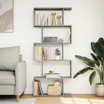 vidaXL Bibliotecă/separator 5 niveluri sonoma gri 70x24x161 cm lemn vidaXL Bibliotecă/separator 5 niveluri sonoma gri 70x24x161 cm lemn