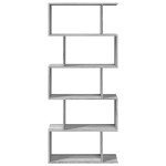 vidaXL Bibliotecă/separator 5 niveluri sonoma gri 70x24x161 cm lemn vidaXL Bibliotecă/separator 5 niveluri sonoma gri 70x24x161 cm lemn