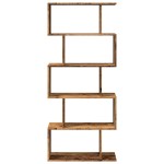 vidaXL Bibliotecă/separator 5 niveluri lemn vechi 70x24x161 cm lemn