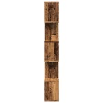 vidaXL Bibliotecă/separator 5 niveluri lemn vechi 70x24x161 cm lemn