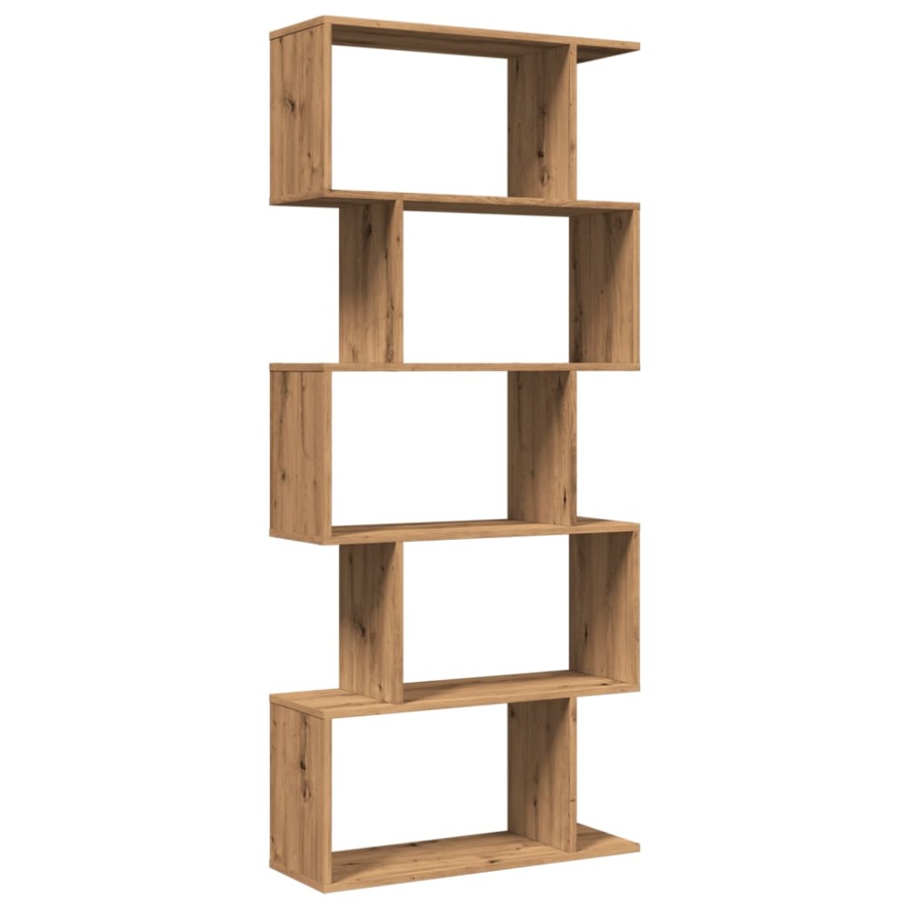 vidaXL Bibliotecă/separator 5 nivel stejar artizanal 70x24x161 cm lemn