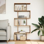 vidaXL Bibliotecă/separator 5 nivel stejar artizanal 70x24x161 cm lemn vidaXL Bibliotecă/separator 5 nivel stejar artizanal 70x24x161 cm lemn