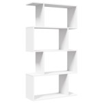 vidaXL Bibliotecă/separator cameră 4 niveluri, alb, 70x24x129 cm, lemn vidaXL Bibliotecă/separator cameră 4 niveluri, alb, 70x24x129 cm, lemn