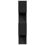 vidaXL Bibliotecă/separator cameră 4 niveluri negru 70x24x129 cm, lemn