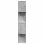 vidaXL Bibliotecă/separator 4 niveluri gri beton 70x24x129cm lemn
